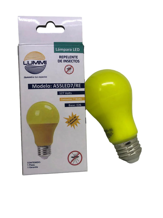 Foco LED Antimosquitos 7W A60 Luz Amarilla E26