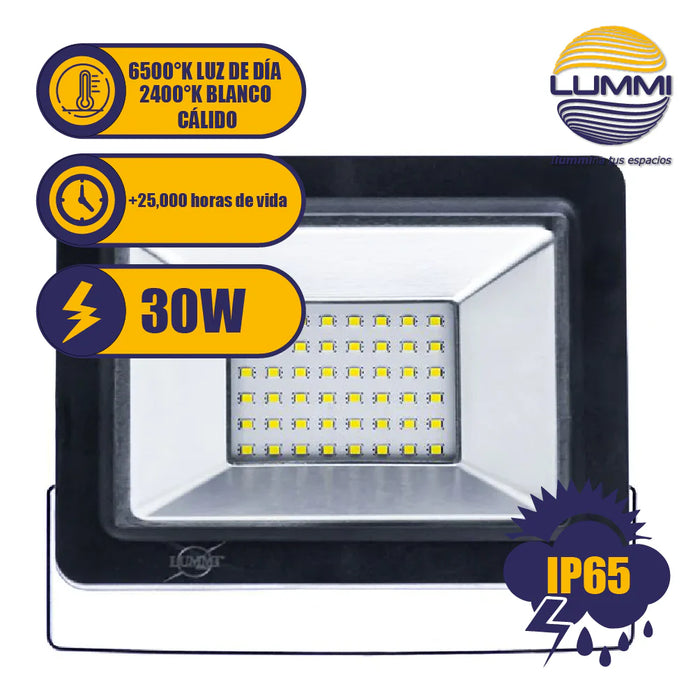 Reflector LED para exterior serie FLAT 30W / 50W con protección IP65