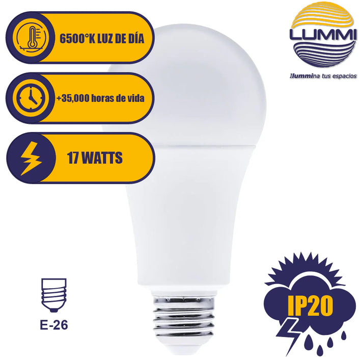 Foco LED A70 17W Base E26 1200 lm Luz de Día