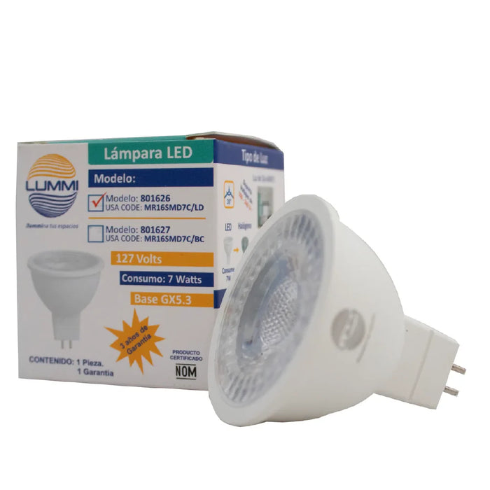 Foco LED MR16 GX5.3 7W 500 lm Luz de Día