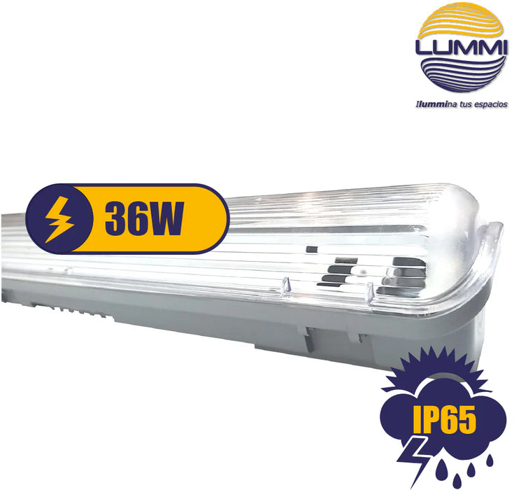 Luminario estanco a prueba de vapor IP65 para tubo T8 o T5 (WP1X18)