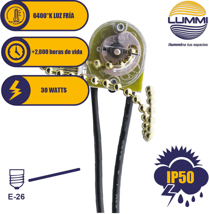 Interruptor de Cadena con Cables 127-250V 3A (IN290)