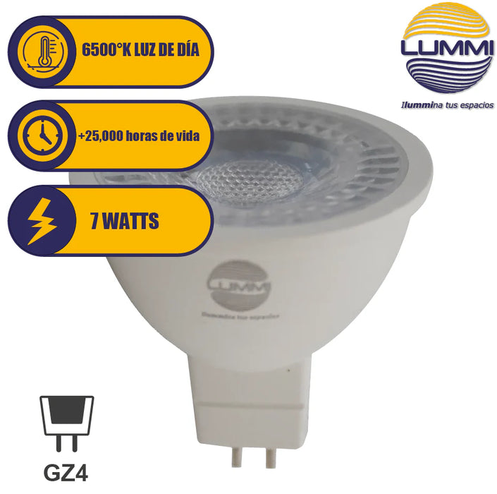 Foco LED MR16 GX5.3 7W 500 lm Luz de Día