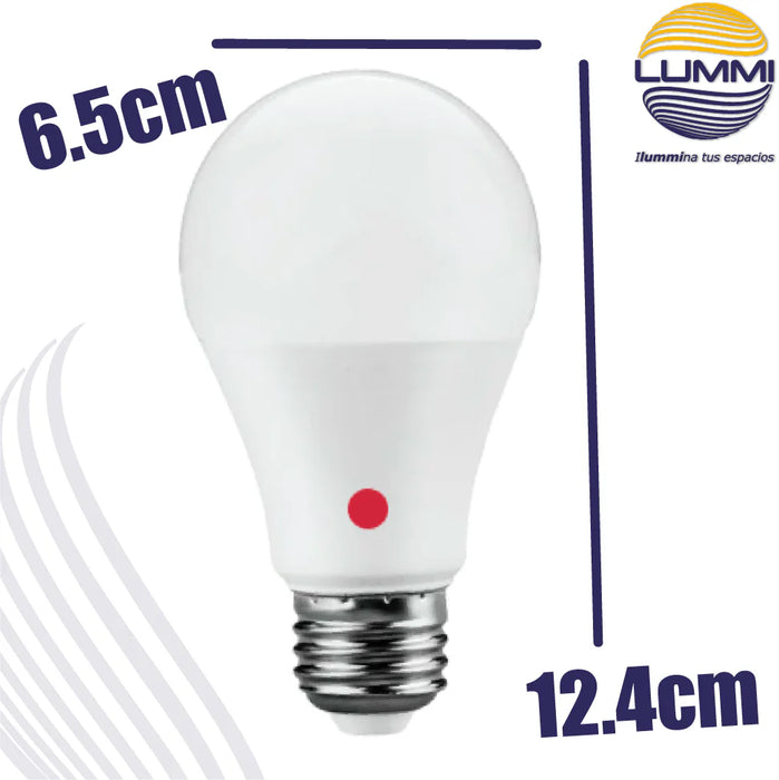 Foco LED A65 12W con Fotocelda Luz de Día E26 (A65FC12/LD)