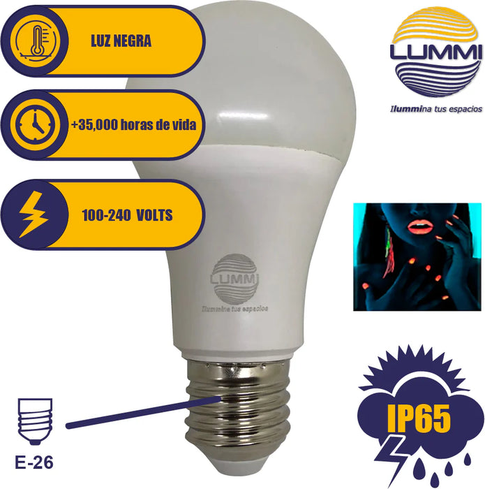 Foco LED 6W Luz Negra UV A60 E26 (A60LED6/BLB)