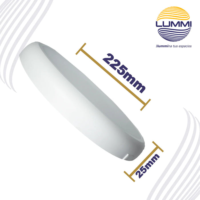 Luminaria LED circular 18W empotrar o sobreponer CCT 3 tonos