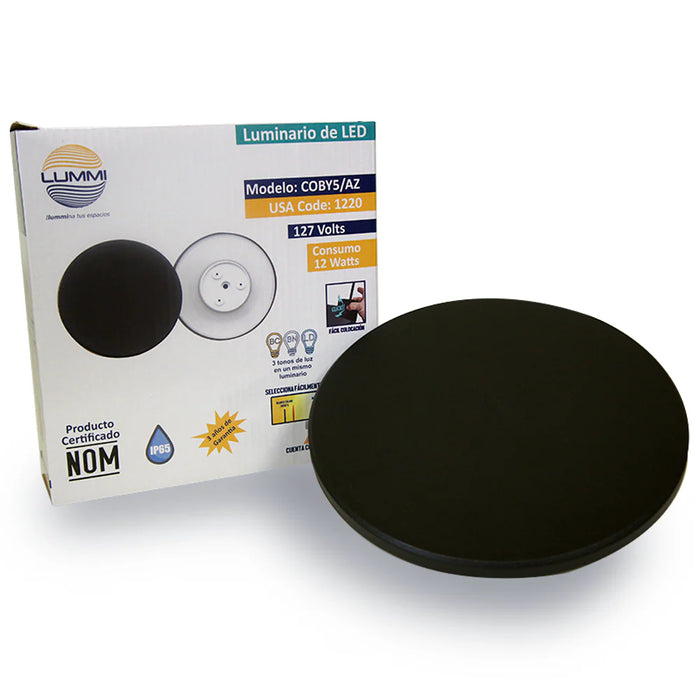 Luminario LED circular de pared IP65 para exterior