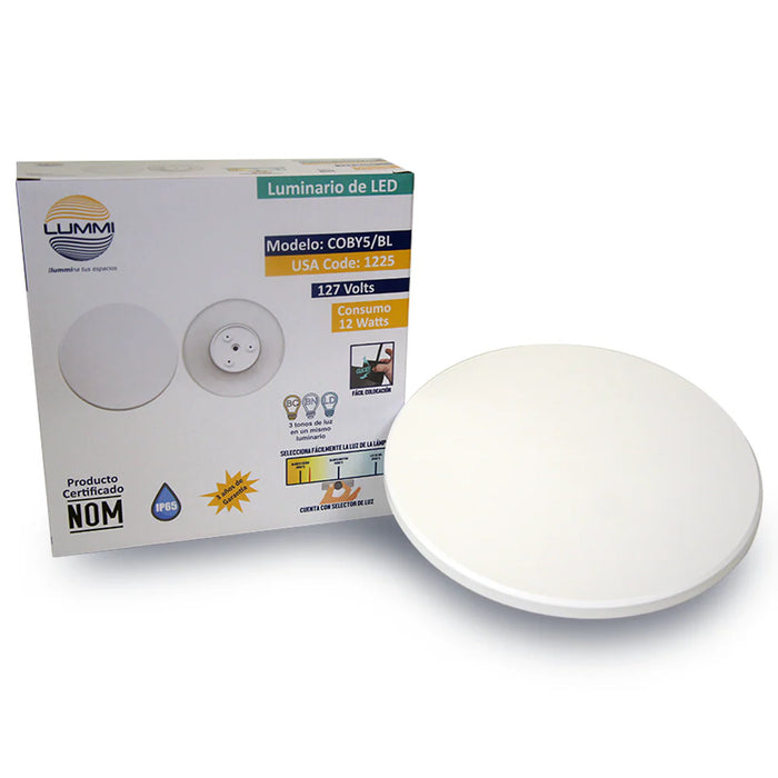 Luminario LED circular de pared IP65 para exterior