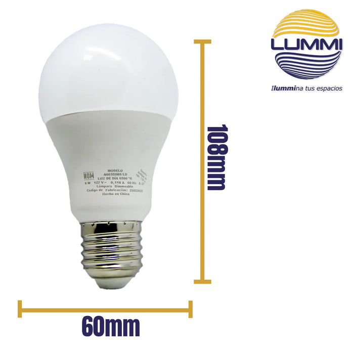 Foco LED A60 9W Dimmable Luz de Día E27 (A603DIM9/LD)