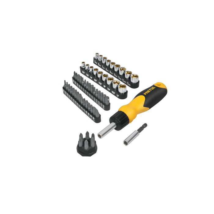 Desarmador tipo "Matraca" Con 35 puntas y 18 Dados Pretul AUTO-61