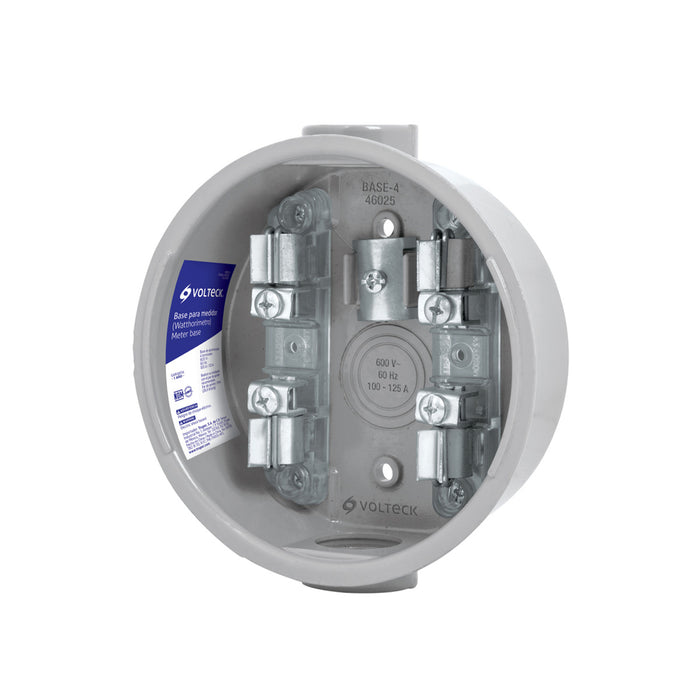 Base para Whatthorímetro 4 terminales Volteck BASE-4