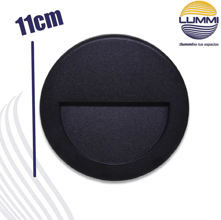 Luminario LED de pared redondo negro 3W IP65 (RP3NE/BC – RP3NE/LD)