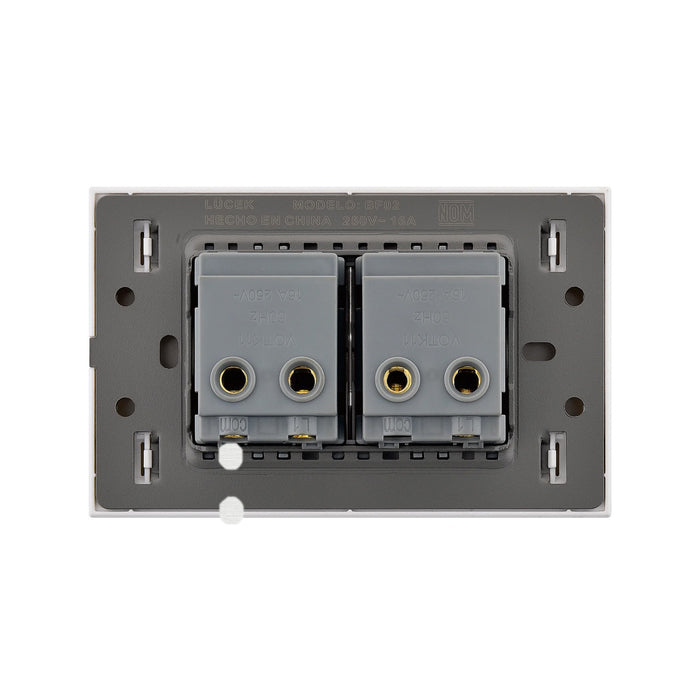 Placas con Dos Interruptores Lucek Flat BF02