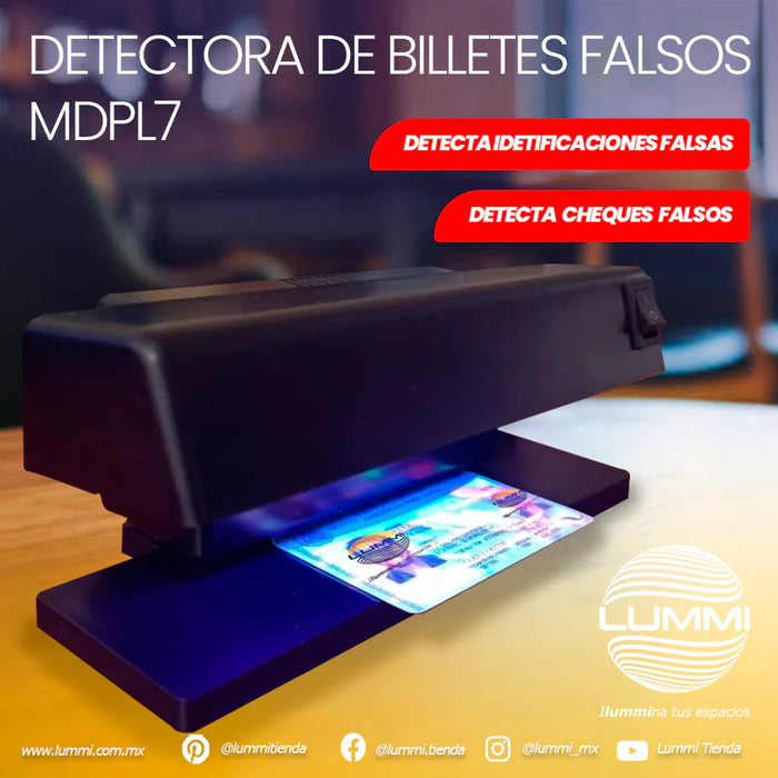 Detector de billetes falsos UV 7W 127V (MDPL7)