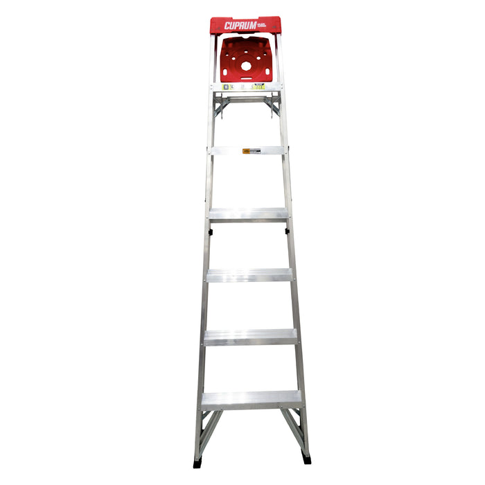 DuoMax Escalera de Tijera Aluminio "2-en-1" 7 pies Cuprum C-2380-07S