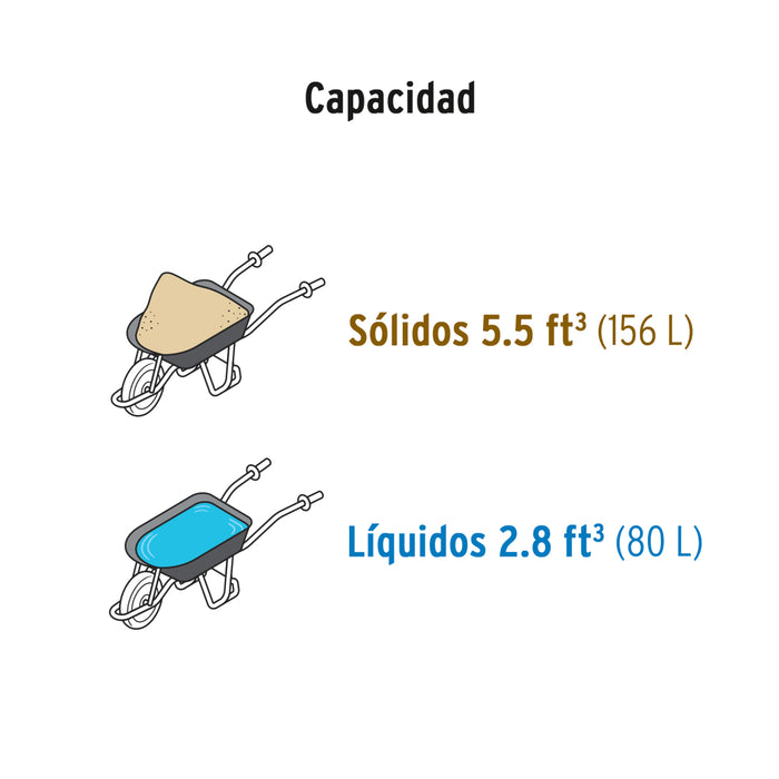 Carretilla Imponchable 5.5 ft3 Truper CAT-50FF