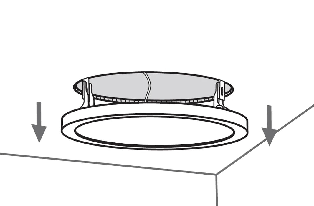 Luminaria LED circular 2 en 1 de empotrar 16W Panel Light SKY16 con luz fría y cálida perimetral