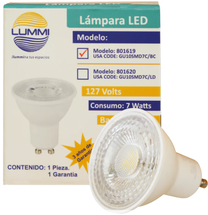 Foco LED GU10 7W 520 lm Luz de Día