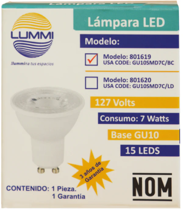 Foco LED GU10 7W 520 lm Luz de Día
