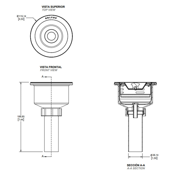 Contracanasta para Fregadero Helvex H-8802