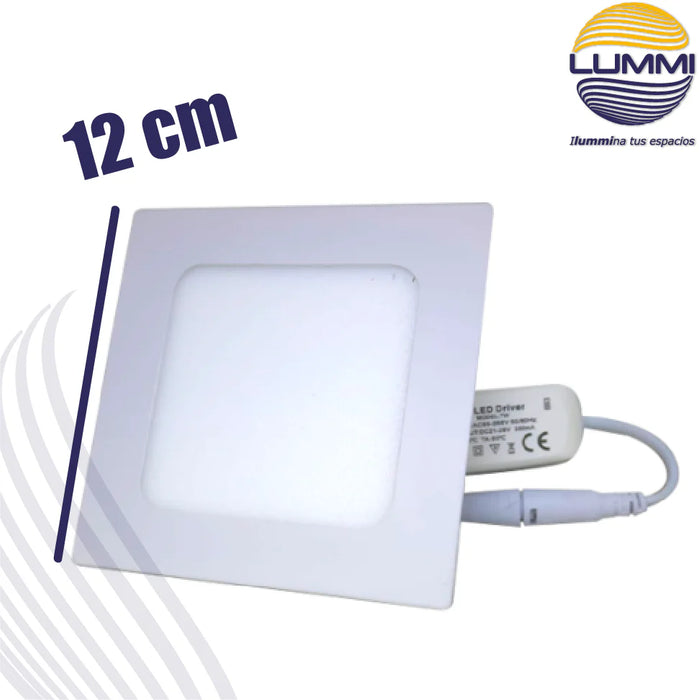 Panel LED cuadrado de empotrar serie CUAD 7W / 20W para plafón falso o bote integral