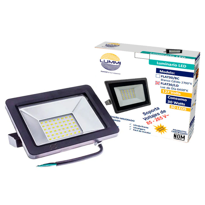 Reflector LED para exterior serie FLAT 30W / 50W con protección IP65