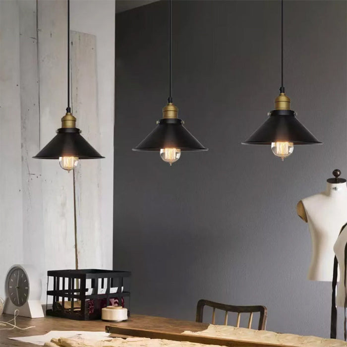 Lámpara Colgante Industrial de 3 Piezas