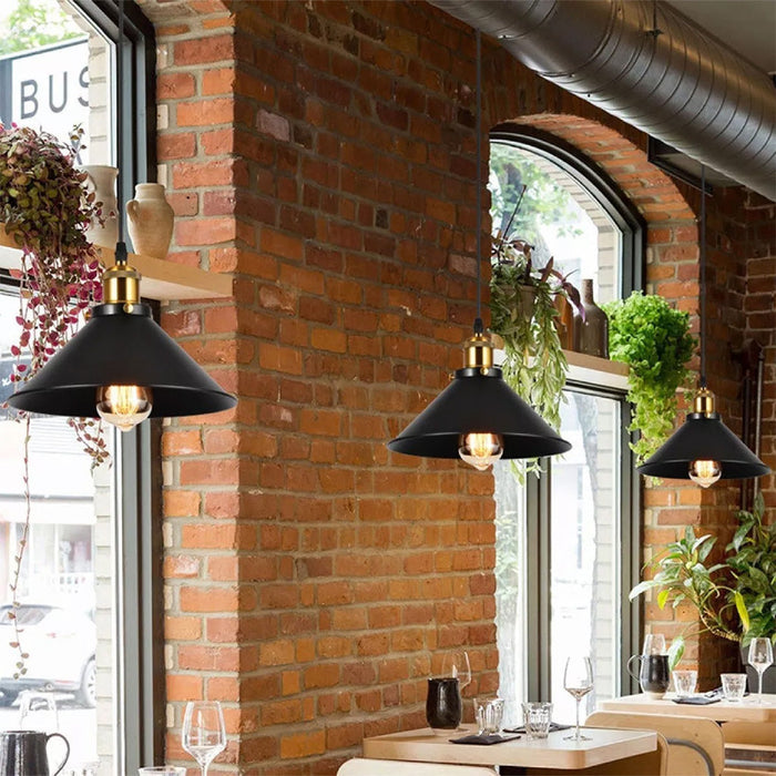 Lámpara Colgante Industrial de 3 Piezas