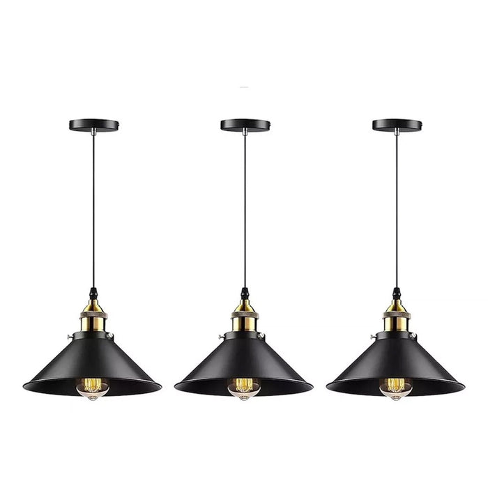 Lámpara Colgante Industrial de 3 Piezas