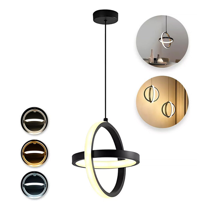 Lámpara Colgante Candil Circular Nórdica LED con 3 Atenuaciones