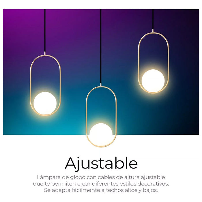 Lámpara Candelabro de Techo Tipo Globo Moderna