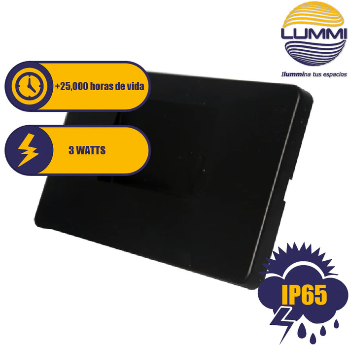Luminario de Cortesía LED 3W (Blanco /Negro)