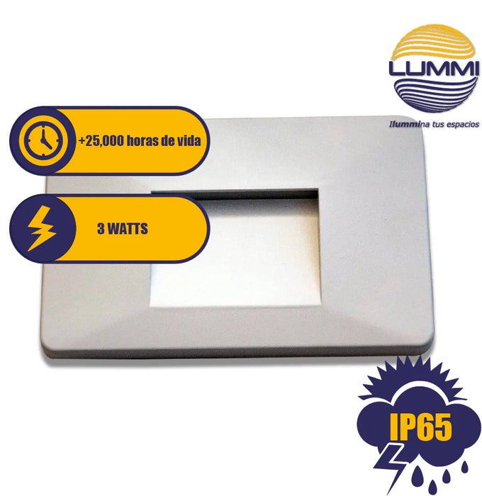 Luminario de Cortesía LED 3W (Blanco /Negro)