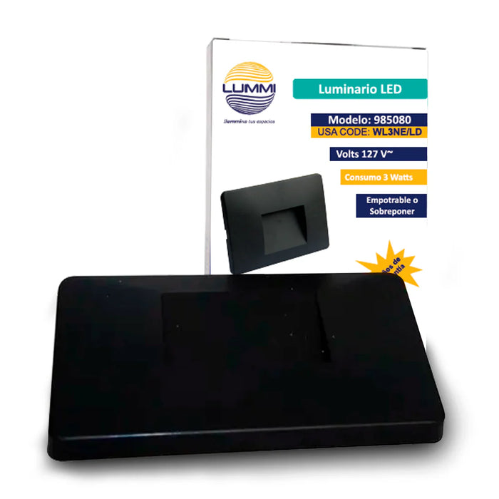 Luminario de Cortesía LED 3W (Blanco /Negro)