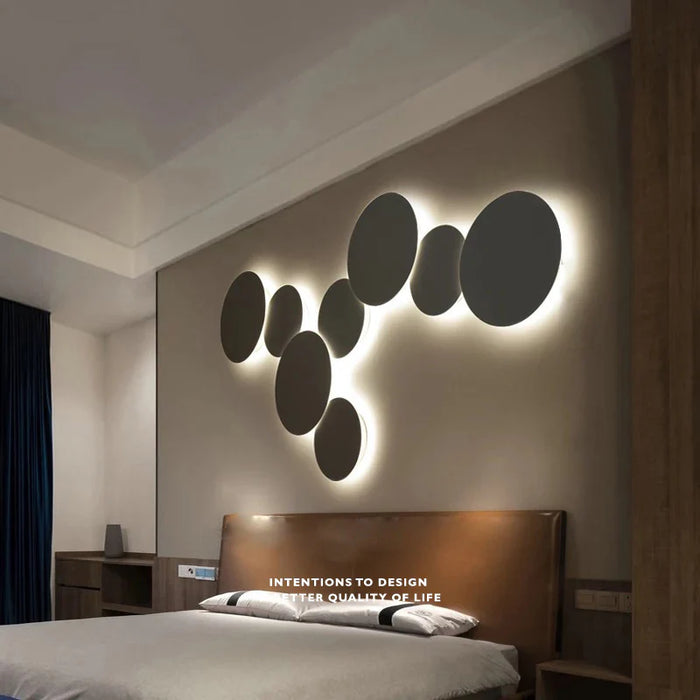Luminario LED circular de pared IP65 para exterior