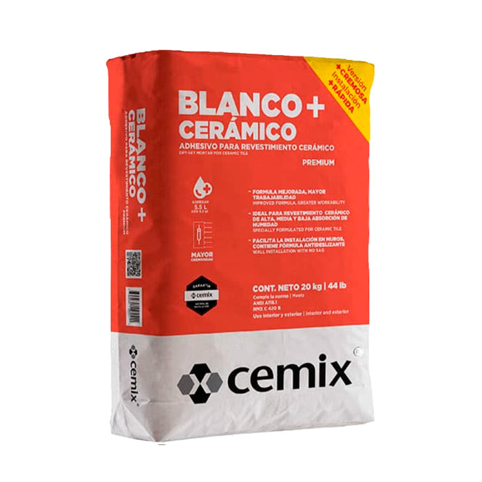 Adhesivo Cemix Blanco Cerámico +