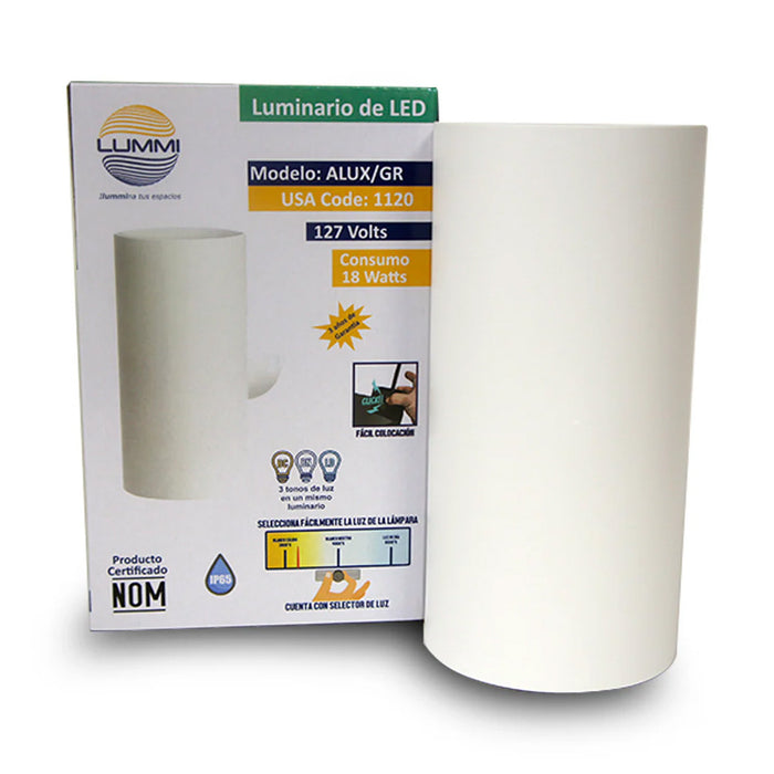 Arbotante 18 W Negro o Blanco Lummi