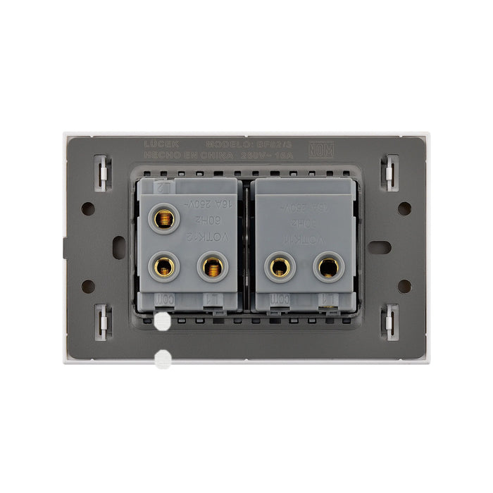 Placas con Dos Interruptores Lucek Flat BF02