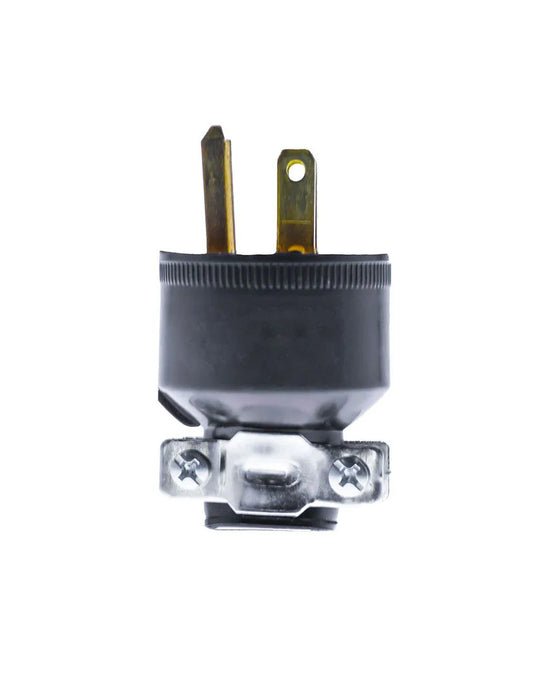 Clavija industrial 2P+T 15A 127V de hule con abrazadera (CL473)