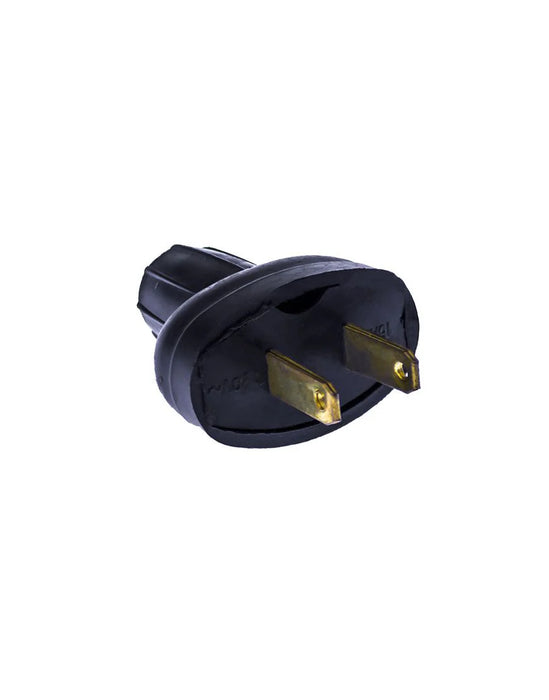 Clavija ovalada 2P plana 15A 127V de hule (CL478)