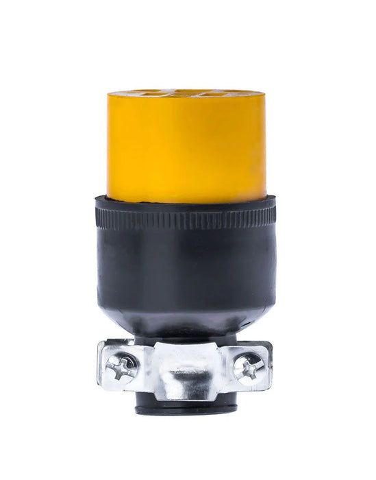 Contacto industrial 2P+T 15A 127V de hule con abrazaderas (CO273)