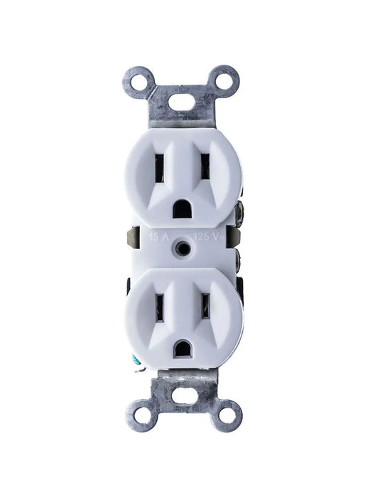 Contacto dúplex 2P+T polarizado 15A 127V (Blanco / Marfil)