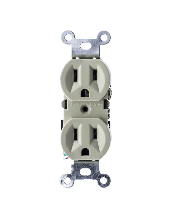 Contacto dúplex 2P+T polarizado 15A 127V (Blanco / Marfil)