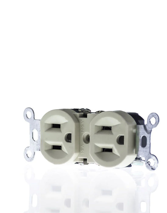 Contacto dúplex 2P+T polarizado 15A 127V (Blanco / Marfil)