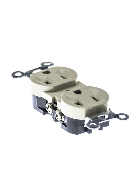 Contacto dúplex 2P+T polarizado 15A 127V (Blanco / Marfil)