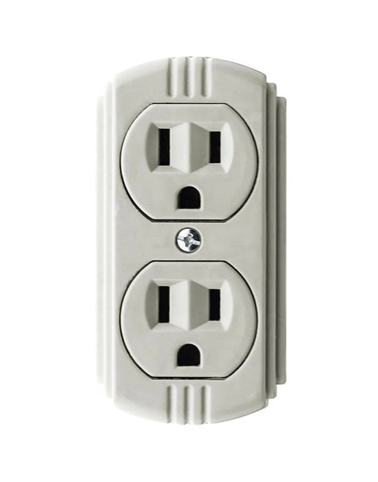 Contacto dúplex 2P+T 15A 127V para sobreponer Marfil (CO278)
