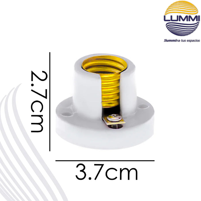 Block socket de porcelana E12 / E14 para portalámparas
