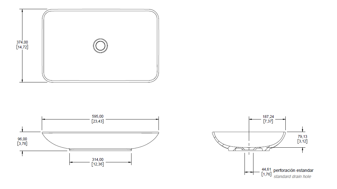 Lavabo de Sobreponer Helvex LV SIRA