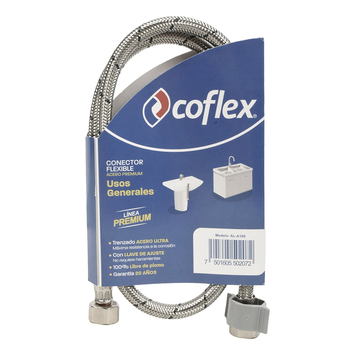 Coflex Manguera Flexible para Agua 1/2'' x 1/2'' AL-A