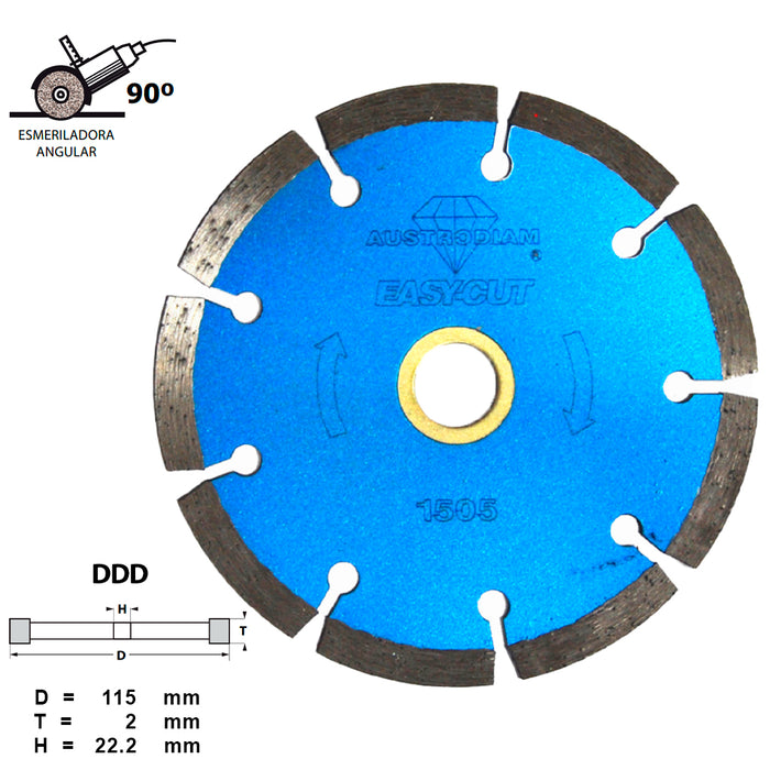 Disco de Diamante Segmentado Austrodiam Easy-Cut 1505